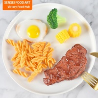 Modèle de simulation de steak, accessoires de décoration pour restaurant, légumes artificiels, faux œufs, aliments en PVC, aimants de réfrigérateur