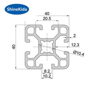 Profilo in Alluminio per Costruzioni Pesanti 40120, Estrusione Secondo Standard Europei - Product Image 3