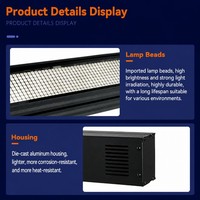 AIDLIN Pixel Strobe Light 1296 LED RGB 5050 SMD 300W Adressable DMX512 Ra90 Éclairage de Scène en Alliage d'Aluminium pour Clubs et Fêtes