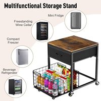 Vente en gros Mini table de réfrigérateur pour boissons à hauteur réglable Mini support de réfrigérateur pour cuisine maison
