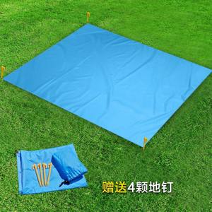 Manta de picnic rectangular de tela Oxford azul cielo, impermeable, portátil, para exteriores, para acampar, con estacas y bolsa de transporte. - Product Image 2