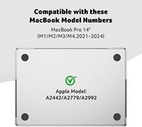 Écran de confidentialité de qualité supérieure LX Tech Grade AAA, matériau PET souple, anti-espionnage, épaisseur 0,25 mm, MacBook Pro 14,2 pouces (2021-2024 M1/M2/M4), ordinateur portable 360