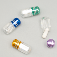 Bouteilles miniatures en plastique acrylique transparent vides personnalisables, mini capsules portables en plastique vides pour le stockage de pilules