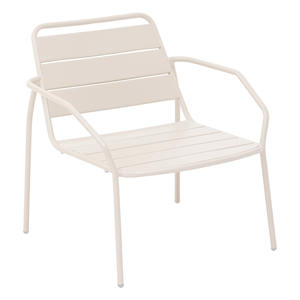 Fauteuil lounge PHUKET en acier couleur argile - Product Image 1