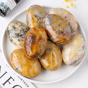 Pierre de palmier en agate naturelle sculptée, énergie de guérison, vente en gros DIY - Product Image 4