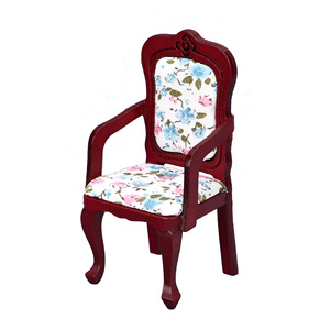 <span class=keywords><strong>Chaise</strong></span> de maison de poupée miniature 1:12, meubles ob11, confortable, velours, impression rouge, dossier haut, fauteuil <span class=keywords><strong>en</strong></span> <span class=keywords><strong>bois</strong></span> pour Banquet - Product Image 6