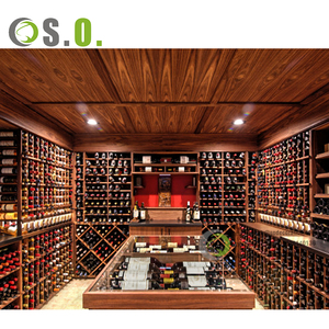 ตู้เก็บไวน์แบบเรียบง่ายแสดงชั้นวางไวน์แบบวางซ้อนกันได้ชั้นวางร้านขายสุราในเชิงพาณิชย์ - Product Image 4