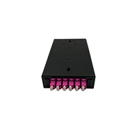 Boîtier de terminaison fibre optique LC simple/double 12 cœurs en acier laminé à froid épaissi, boîte de distribution murale 6 ports, boîte de câblage
