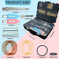BELLEWORLD Ensemble d'accessoires de coiffure pour salon de danse personnalisé 160 pièces pour femmes et filles Filets à cheveux avec attache pour cheveux