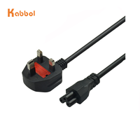 Cable de Alimentación con Enchufe del Reino Unido de 1.5m, Cable de Alimentación Principal Británico C5 para Computadora, Cargador de Portátil, TV, Teléfono Móvil, Cámara