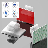 Lot de 100 attaches-câbles en plastique avec support et crochet adhésif pour la gestion des câbles à la maison, au bureau ou en voiture