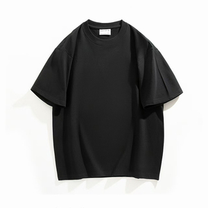 Camiseta de Verano de Manga Corta, 260 g/m², 100% Algodón Tejido, Corte Holgado, Hombros Caídos, Talla Grande, Estilo Urbano - Product Image 6