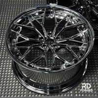 Juego de 2 Ruedas de Aleación Forjada Triple Cromada para Automóvil, 5x114.3 5x120 5x130 5x112, 17 18 19 20 21 22 Pulgadas, para BMW, Audi, Tesla, Porsche