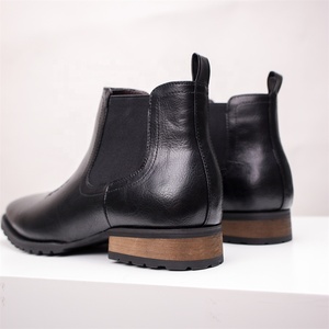 Bottes Chelsea Western en Cuir Véritable Faites à la Main avec Logo Personnalisé pour Hommes – Chaussures Décontractées Plates à Cheville Style Chukka pour Hommes - Product Image 5