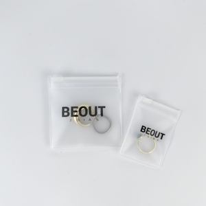 Sacs cadeaux transparents en PVC avec fermeture éclair pour bijoux, pochettes personnalisées avec logo pour colliers, bracelets, sous-vêtements et envois postaux - Product Image 6