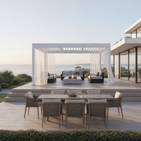 Pergola bioclimatique motorisée en aluminium Sweet Home, à lames orientables, luxueuse, imperméable, taille personnalisable pour jardin extérieur, patio