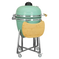 Barbecue fumoir SEB KAMADO 23,5 pouces, barbecue au charbon de bois, panier de cuisson roulant, cuisine extérieure