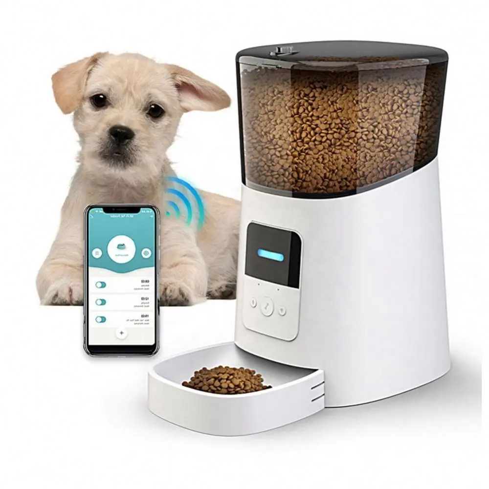 เครื่องให้อาหารสุนัขแบบอัตโนมัติพร้อม WiFi อัจฉริยะสำหรับสัตว์เลี้ยง