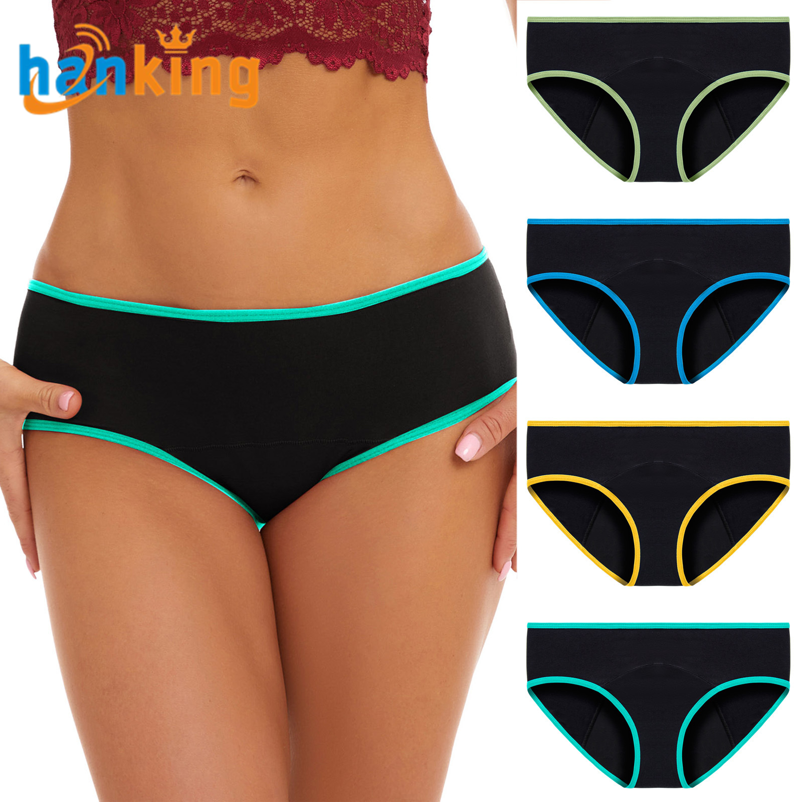 4 Piece-Light Green, Blue, Yellow, Green