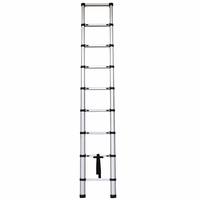 Échelle télescopique en aluminium à 9 marches, portée de 261 cm/8,56 pi, conception robuste avec verrouillage de sécurité, pliable pour usage domestique et commercial