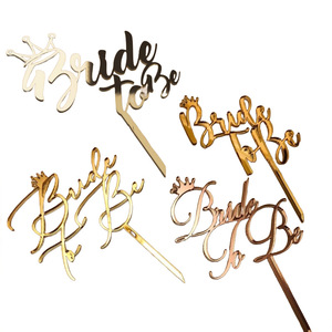 ท็อปเปอร์เค้กอะคริลิค ลายเจ้าสาวแสนหวาน สำหรับตกแต่งเค้กงานแต่งงาน - Product Image 5