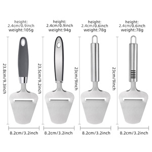 Ensemble de spatules à fromage en acier inoxydable avec trancheuse et râpe, outil de cuisine pour couper le fromage, qualité alimentaire durable - Product Image 5