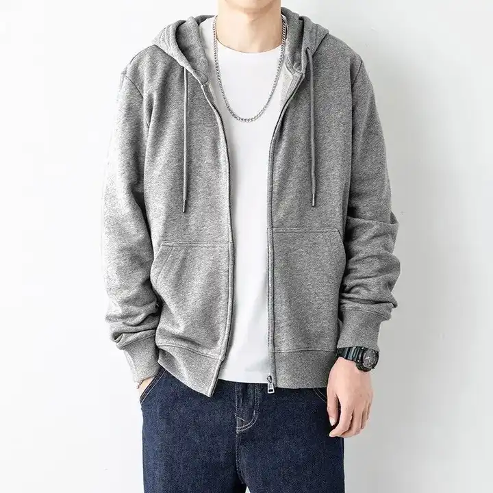 Zip Up Heavy Duty Hoodie Wholesale Wholesale 100% Cotton Zipped