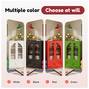 Steel Living Room Cabinet with Tempered Glass Door and Cabinets Multi-Functional <strong>Side</strong> <strong>Unit</strong> - Product Image 6
