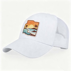 Gorra Trucker Clásica de 6 Paneles Personalizada de Alta Calidad con Logotipo Bordado, Visera Ligeramente Curvada, Malla de Lona, Estilo Y2K Hip Hop, Tela de Encaje, Deportiva - Product Image 1
