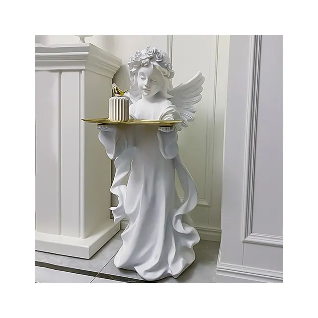 Grote Alice Maiden Angel Lade Ornament Voor Woonkamer Vloer Decoratieve Standbeelden En Sculpturen Met Opslag