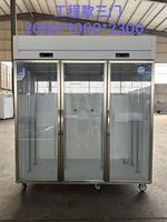 Vitrine réfrigérée pour viande en acier inoxydable, avec façade ouverte en verre courbé, pour boucherie et supermarché