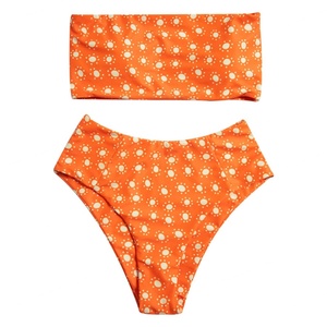 Maillots de bain bikini personnalisés Outpace de haute qualité 2023, imprimé floral, coupe haute, ensemble 2 pièces, séchage rapide - Product Image 1