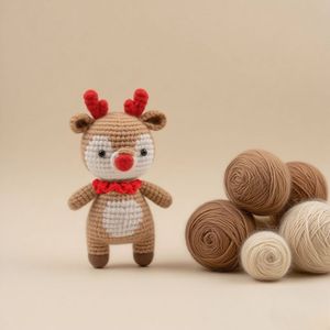 Eginner-Friendly Red Deer Kit <span class=keywords><strong>de</strong></span> ganchillo hecho <span class=keywords><strong>a</strong></span> mano DIY <span class=keywords><strong>Amigurumi</strong></span> Doll Pro Juego <span class=keywords><strong>de</strong></span> ganchillo con ganchillo Guí<span class=keywords><strong>a</strong></span> <span class=keywords><strong>paso</strong></span> <span class=keywords><strong>a</strong></span> <span class=keywords><strong>paso</strong></span> - Product Image 6