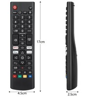 Control Remoto para Televisores LCD Inteligentes, Alcance de 10 m, Batería AAA, Plástico, Hecho en China, Éxito de Ventas en Comercio Electrónico
