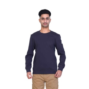 Leggero e traspirante NFPA2112 CAT2 cotone 100 resistente alla fiamma FR Workwear T Shirt blu Navy per noi - Product Image 3