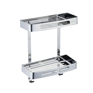 Beelee BA9287C2 <span class=keywords><strong>Mensola</strong></span> Angolare per <span class=keywords><strong>Bagno</strong></span> a Doppio Ripiano, Prezzo di Fabbrica, per Casa e Hotel - Product Image 1