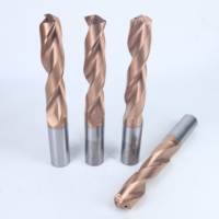 Foret hélicoïdal en carbure de tungstène massif à refroidissement intégré pour CNC, outil de perçage CNC pour aluminium, fourniture directe usine