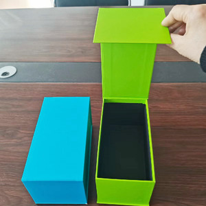 Boîte de rangement en carton personnalisable pour petits objets, boîte de rangement rigide avec couvercle relevable - Product Image 1