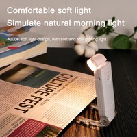 Lampe Marque-Page LED Pliable et Flexible, Rechargeable USB, Réglable, Portable, avec Clip pour la Lecture et Protection des Yeux