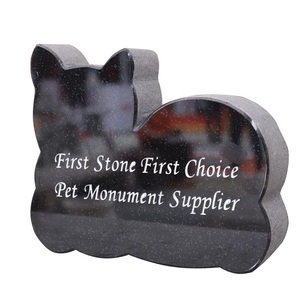 Graniet Groothandel Moderne Zwarte Hond Huisdier Monument Eerste Steen 10 "X 6" X 2 "Hond Bone Europese exterieur Houten Krat 3 Jaar Outdoor