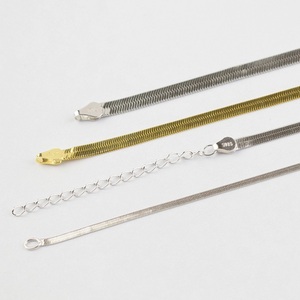 Collar de cadena de Plata de Ley 925 y oro de 18K, cadena fina de serpiente - Product Image 3