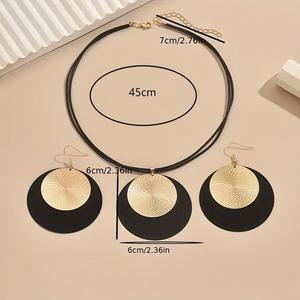 ใหม่ต่างหูสร้อยคอจี้รูปเค้กทรงกลมแบบตาข่ายต่างหูชุดเครื่องประดับเชือกทรงกลมสำหรับผู้หญิง - Product Image 2