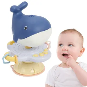 2合1可爱鲸鱼吸盘婴儿玩具玩水浴玩具婴儿椅吸盘玩具