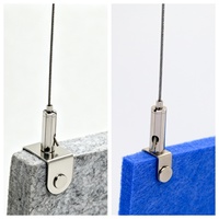Abrazadera de Cable Ajustable de Cobre para Sistema de Suspensión de Paneles Acústicos, Herraje Autoblocante para Cables de Acero para Soporte de Paneles Colgantes