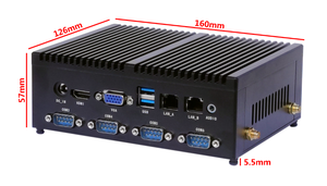 ELSKY M818 <span class=keywords><strong>PC</strong></span> Industriale Fanless 6COM 2LAN 6USB Intel 6a 7a Gen I3 I5 I7 DDR4 8GB Integrato Dimensioni 160*126*57mm per Chioschi Digitali - Product Image 5