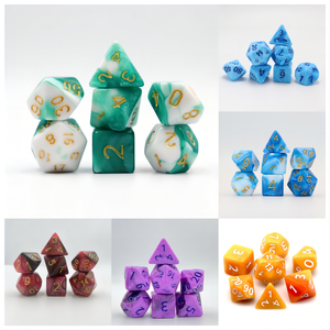 Hochwertige Acryl Tricolor 7pcs Rpg Dnd Würfel für Games Table Game - Product Image 2