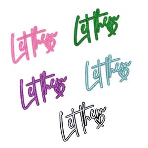 Parche Termoadhesivo Bordado en Forma de Corazón 'Let Them' para Sombrero, para la Esposa de Playa, para Decoración de Ropa y Carteras, Venta al por Mayor - Product Image 1