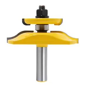 Produsen Ogee Peninggi Panel Router Bit Peninggi Panel Pemotong Pintu Kabinet dengan Pemotong Belakang untuk Pekerjaan Kayu-Batang 1/2 Inci