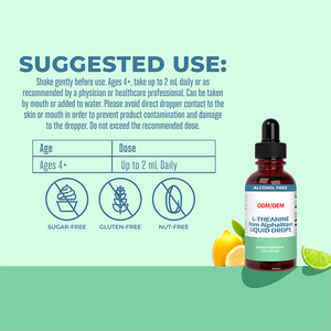 <span class=keywords><strong>L</strong></span>-Teanina <span class=keywords><strong>L</strong></span>íquida Gotas Suplemento Aminoácidos Sono Orgânico Private Label Suplementos Herbal <span class=keywords><strong>L</strong></span> Theanin Gotas - Product Image 2