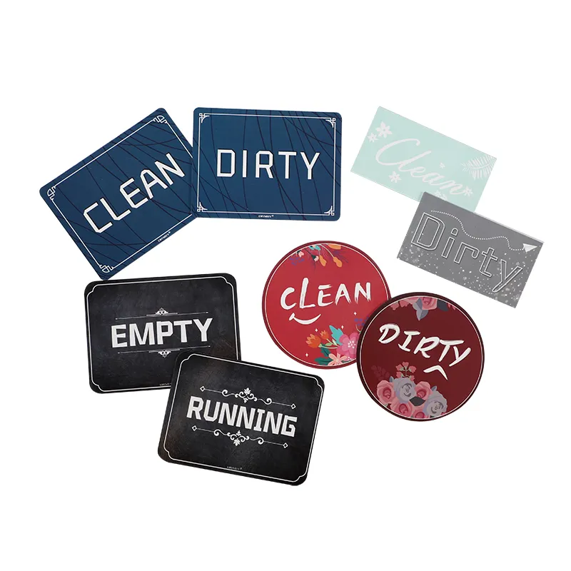 High Quality Customized Removable Reusable Double Sided Clean And Dirty Sign Dishwasher Magnet For Kitchen
